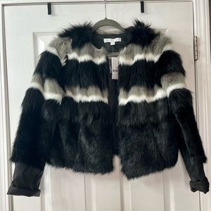 NY&CO NWT faux fur jacket size medium